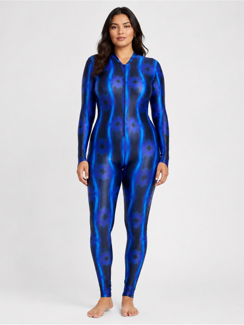 SlipIns Electric Blue Wave Dive Skin XXL Unisex UPF 50 Scuba Snorkel